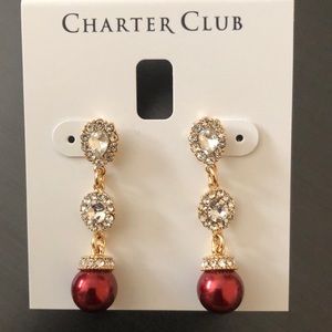 Charter Club earrings never been worn in excellent condition.